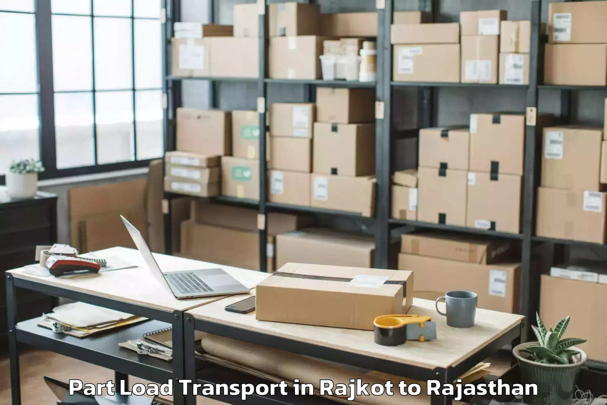 Trusted Rajkot to Central University Of Rajastha Part Load Transport